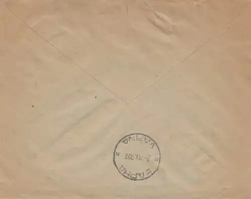 Bulgarie 1927: Lettre de Sofia à Varna