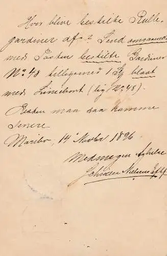 Dänemark: 1896 Ganzsache von Maribo nach Berlin