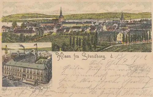 Dänemark: 1902: Ansichtskarte Hilsen