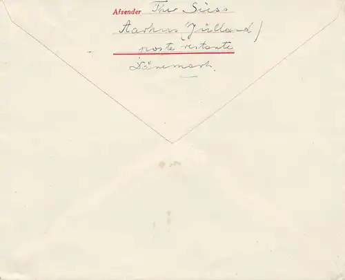 Dänemark: 1935: Ganzsachen Brief von Aarhus nach Speyer