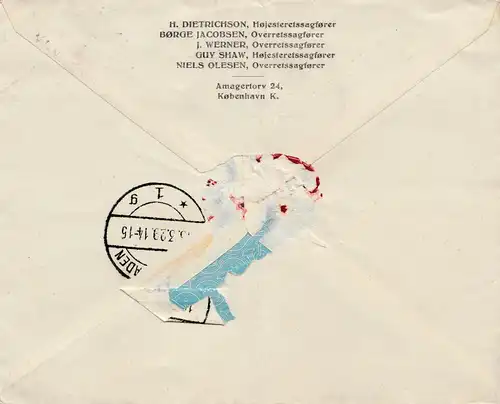 Danemark: 1929: recommandé Copenhague après Baden-Baden