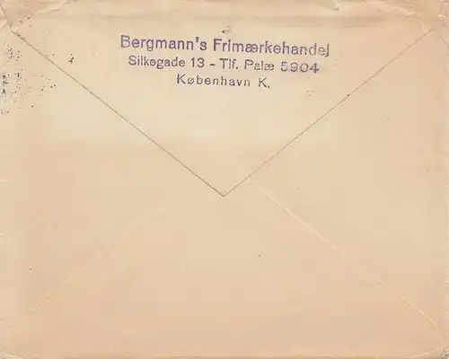 Danemark: lettre postale de Copenhague aux États-Unis