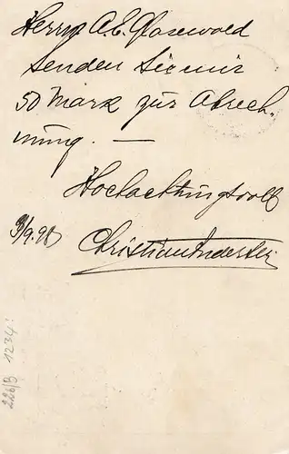 Danemark: 1898: Tout le problème de Copenhague à l'Allemagne