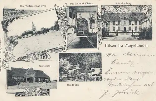 Dänemark: 1907: Ansichtskarte Hilsen anch Klanxbüll