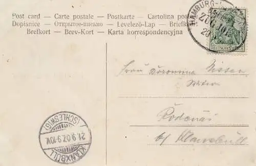 Danemark: 1907: Carte de vue Hilsen anch Klanxbüll