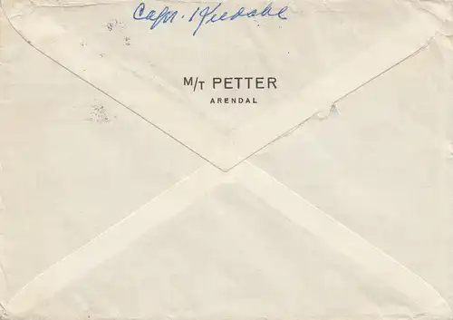 Dänemark: 1917: Brief als Luftpost von Kopenhagen in die USA