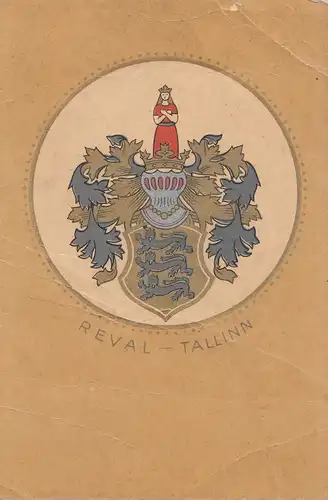 Estonie: carte de visite des armoiries Tallinn