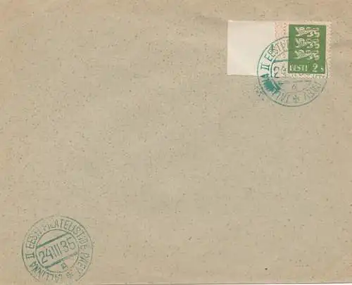 Estland: 1935 Tallinna II Eesti filatelistide päev., Estnischer Philatelistentag