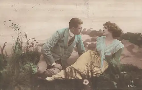 Estland: 1930: Ansichtskarte junges Paar