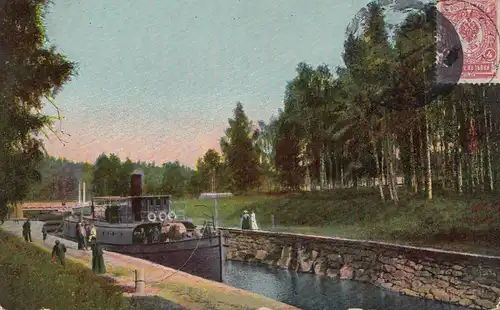 Finlande: 1910: Carte de vue Ruovesi, Murole canal