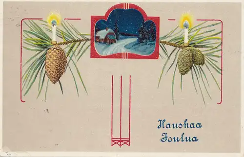 Finnland: 1915: Neujahrskarte nach Askainen