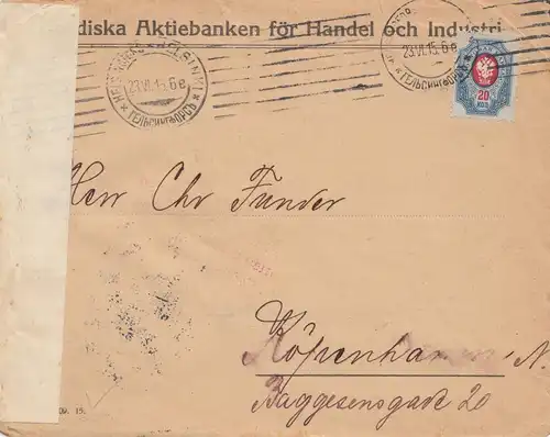 Finlande: 1915: Helsinki après Copenhague