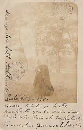 Finlande: 1904: Photo Carte de vue de Turku vers les États-Unis