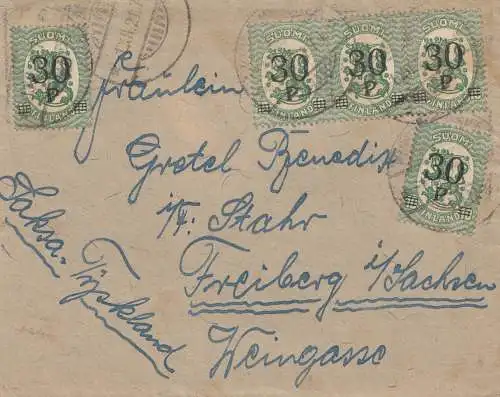 Finnland: 1921: Brief nach Freiburg
