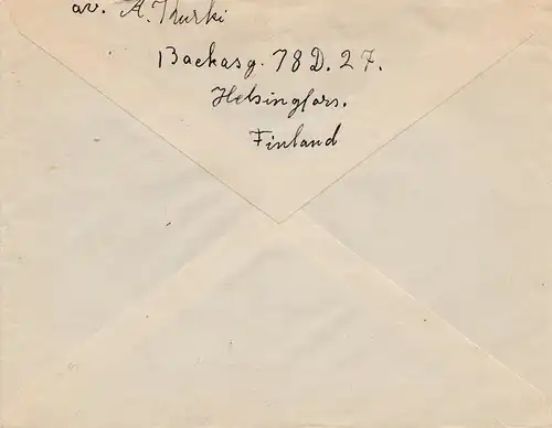 Finlande: 1947: Eilboten/Express de Käpylä vers Suède