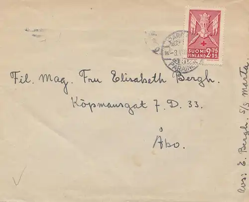 Finlande: 1942 Lettre pour Abo.