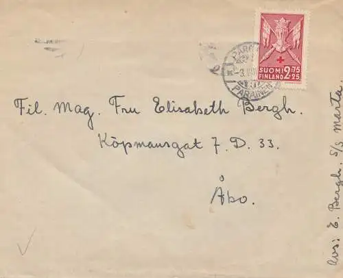 Finlande: 1942 Lettre pour Abo.