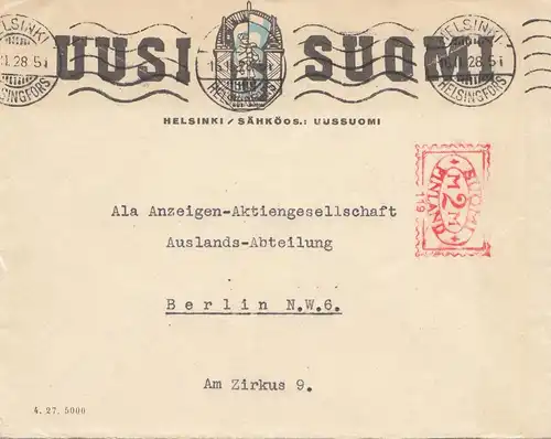 Finlande: 1928: Helsinki à Berlin