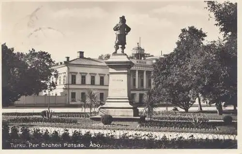 Finlande: Carte de vue 1927 Turku après la Suède