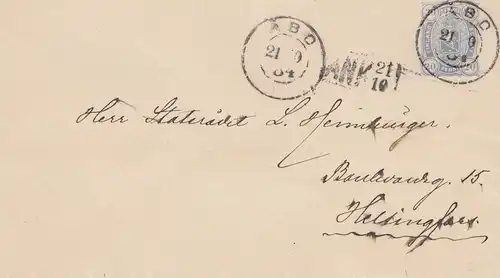 Finnland: 1904: Brief /Ganzsache U24 aus Abo nach Helsinki