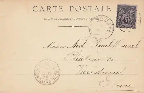 France: 1899: Carte postale Abbeville