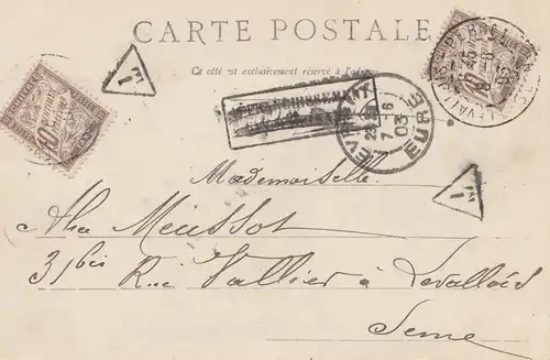 France: 1903: Carte postale Evreux