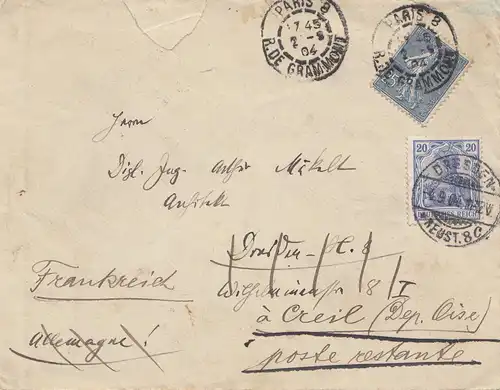 France: 1904: Paris à Dresde et retour