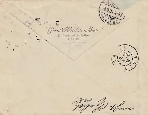 France: 1904: Paris à Dresde et retour