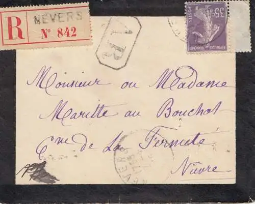 France: 1915: Inscription Nevres