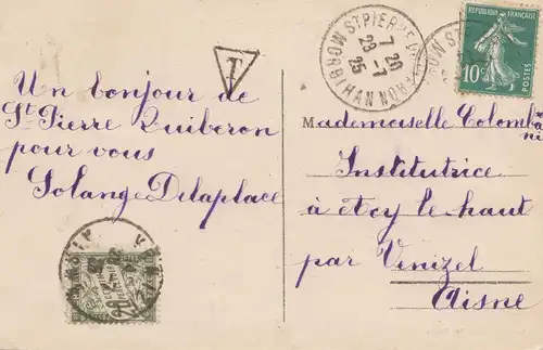 France: 1925: Carte de visite Quiberon