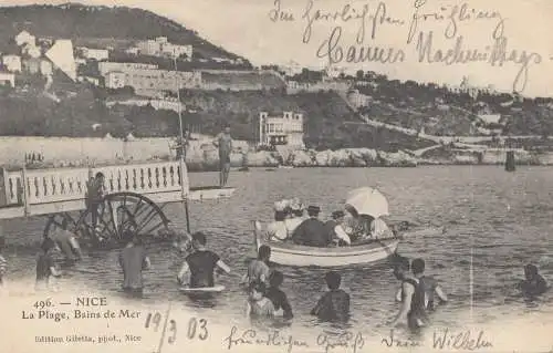 France: 1903: Carte Postale Nice vers Cologne