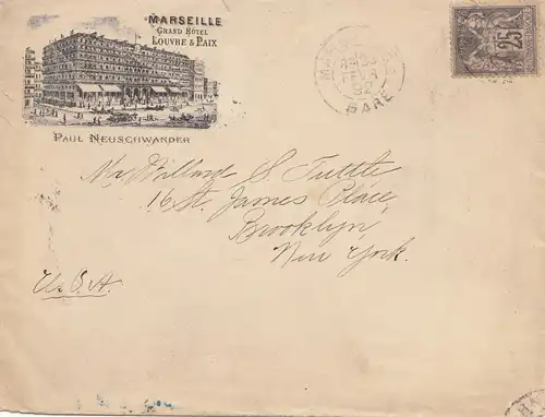 France: 1892: Marseille vers les États-Unis