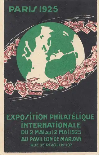 Frankreich:1925: Exposition Philatelique Paris nach Niederlande