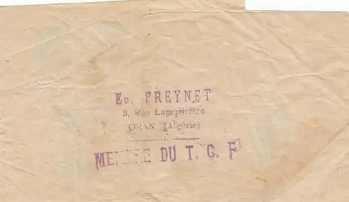 Frankreich: 1912 Oran Algerie nach Frankreich