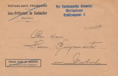 France: Guebwiller: commissaire de campagne après Murbach