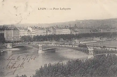 Frankreich: 1906: Ansichtskarte Lyon  PERFIN
