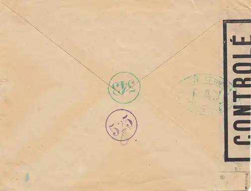 France: 1945: Paris comme courrier aérien à Stockholm, signé