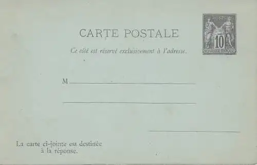 France: Atténuation complète / Carte Postale avec reponse card