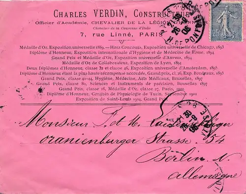 France: 1906: Paris à Berlin.