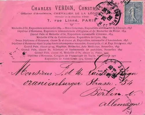 Frankreich: 1906: Paris nach Berlin