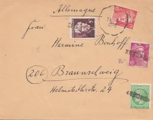 France: 1949: Lettre à Braunschweig
