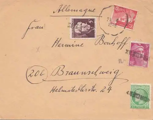 France: 1949: Lettre à Braunschweig