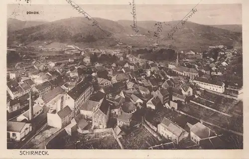 Frankreich: 1915: Ansichtskarte Schirmeck - BahnpoststempelStrasbourg-Saales