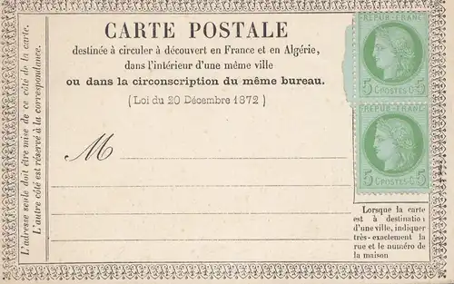 Frankreich: Carte Postale 48b, 2x