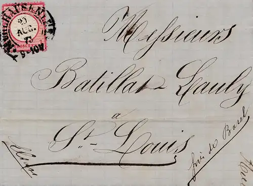France: 1873: Mühlhausen vers St. Louis
