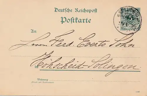 Frankreich: 1890: St. Ludwig nach Solingen