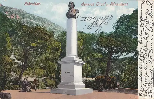 Gibraltar:  1909: Ansichtskarte nach Hannover
