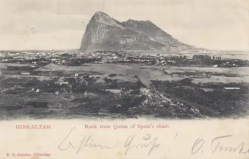 Gibraltar:  1906: Postcard nach Graz - Ansichtskarte