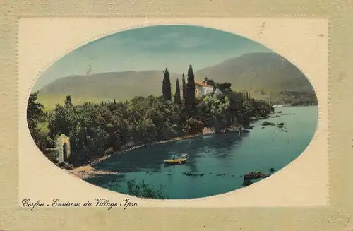 Grèce: 1914: Carte de vue Corfou après la France