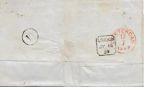 Angleterre: 1859: Londres pour Amsterdam.